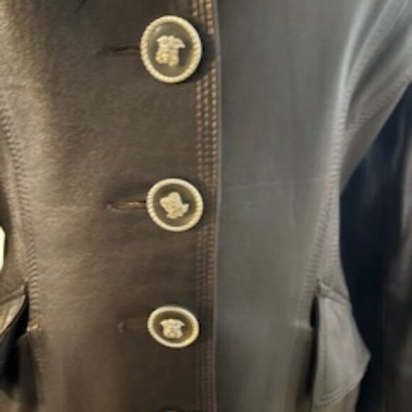 Brown leather blazer - Picture 3 of 5
